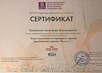 Сертификат Чишанкова Александра Владимировна